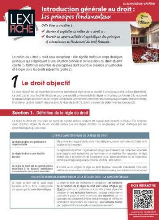 Introduction générale au droit. Les principes fondamentaux, 2e édition