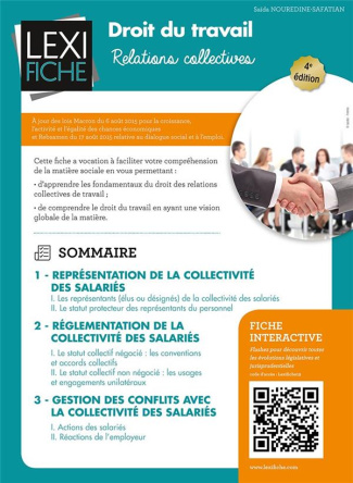 Droit du travail. Relations collectives, 4e édition