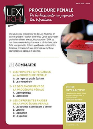 Procédure pénale. De la découverte au jugement des infractions