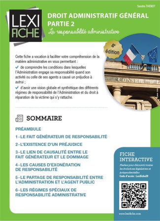 Droit administratif général partie 2. La responsabilité administrative, 4e édition