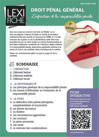 Droit pénal général. L'infraction et la responsabilité pénale, 2e édition