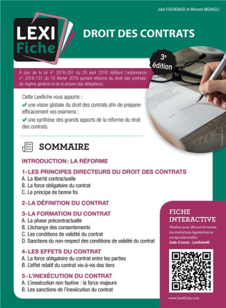 Droit des contrats. 3e édition