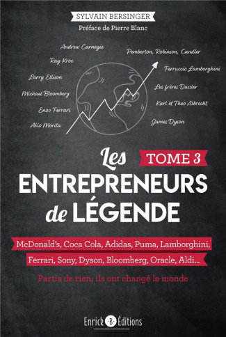 Les entrepreneurs de légende. Tome 3, McDonald's, Coca Cola, Adidas, Puma, Lamborghini, Ferrari, Son