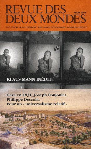 Revue des deux Mondes Mars 2009 : Klaus Mann inédit