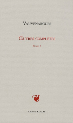 Oeuvres complètes. Tome 3