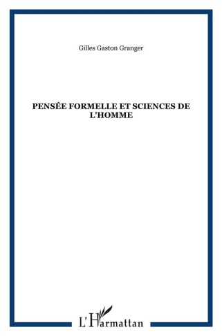 Pensée formelle et sciences de l'homme