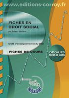 FICHES EN DROIT SOCIAL. FICHES DE COURS UNITE D'ENSEIGNEMENT3 DU DCG. POCHETTE