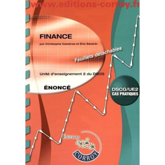 Finance UE 2 du DSCG. Enoncé, Edition 2016-2017