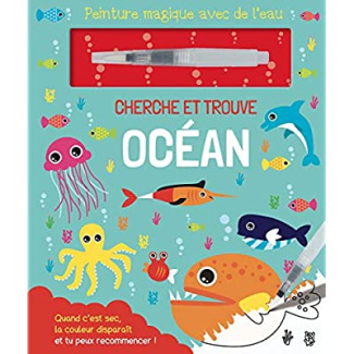 Cherche et trouve océan. Avec un pinceau