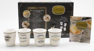 Coffret mes desserts façon bistrot. Avec 4 tasses
