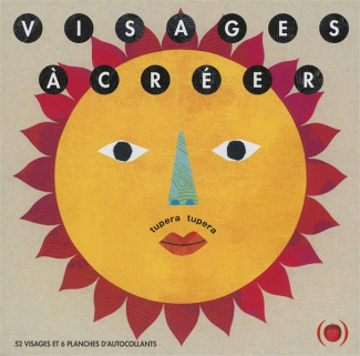 Visages à créer. 52 visages et 6 planches d'autocollants