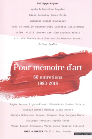 Pour mémoire d'art. 60 entretiens 1983-2018