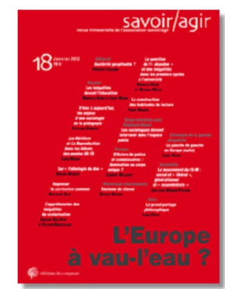 Savoir/Agir N° 18, Décembre 2011 : L'Europe à vau-l'eau ?