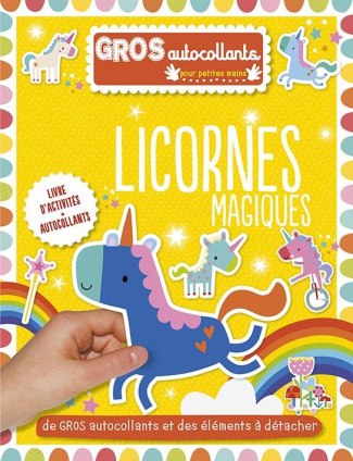 Licornes magiques. De gros autocollants et des éléments à détacher