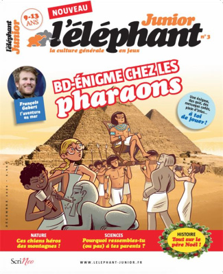 L'éléphant junior N° 3, décembre 2020 : BD-énigme chez les pharaons