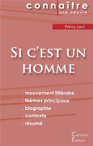 Si c'est un homme. Fiche de lecture