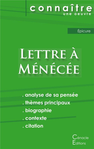 Lettre à Ménécée. Fiche de lecture