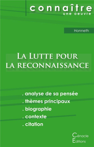 La lutte pour la reconnaissance. Fiche de lecture