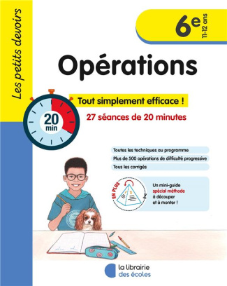 Opérations 6e. 27 séances de 20 minutes