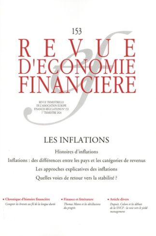 Revue d'économie financière N° 153, 1er trimestre 2024 : Les inflations