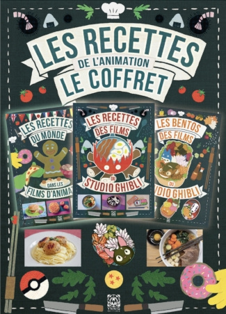 Le coffret les recettes de l'animation. Coffret en 3 volumes : Les recettes du monde dans les films