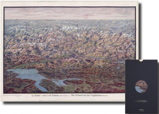 La Suisse à vol d'oiseau. 98 x 67,6 cm, Edition bilingue français-anglais