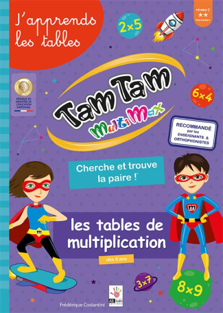 Tam Tam Multimax - Les tables de multiplication - niv 2 - Cherche et Trouve la Paire !