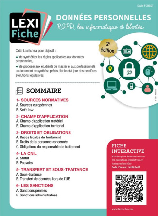 Données personnelles. RGPD, loi intormatique et libertés, 2e édition