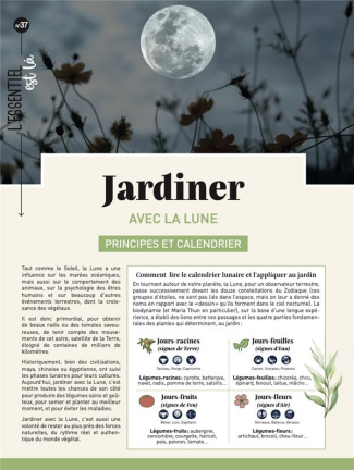 Jardiner avec les phases de la lune . Principes et calendrier, d'octobre 2022 à septembre 2023