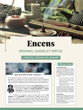 Encens. Origines, usages et vertus