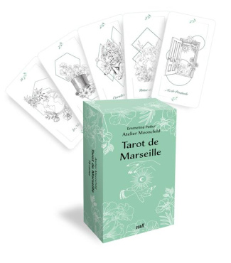 TAROT DE MARSEILLE - JEU DE CARTES DIVINATOIRES - 79 CARTES ILLUSTREES PAR LA CARTOMANCIENNE ATELIER