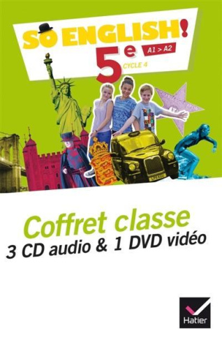 So English! 5e A1>A2. Coffret classe, Edition 2017, 1 DVD   3 CD AUDIO