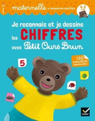 Je reconnais et je dessine les chiffres avec Petit Ours Brun Maternelle moyenne section. Avec 130 au