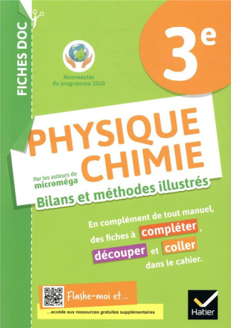 Physique Chimie 3e Fiches doc. Cahier de l'élève, Edition 2021