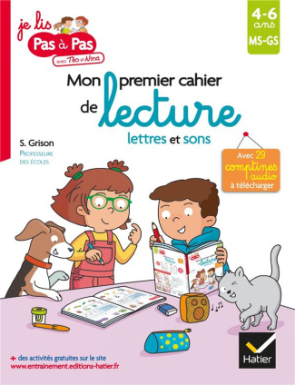 Mon premier cahier de lecture lettres et sons MS-GS
