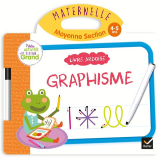 Livre ardoise Graphisme Maternelle Moyenne Section. Avec un feutre effaçable
