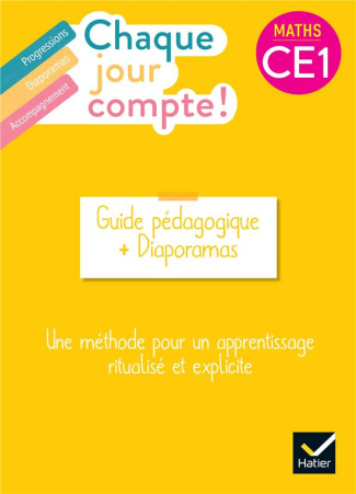 Maths CE1 Chaque jour compte ! Guide pédagogique   Diaporamas, Edition 2023