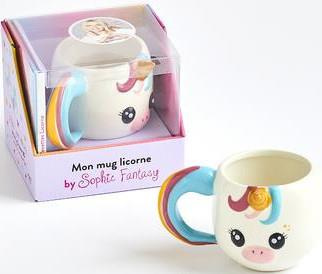 Mon mug licorne by Sophie Fantasy. Le livre Recettes licorne avec 1 mug