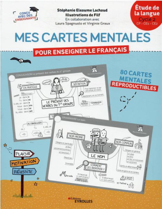 Mes cartes mentales pour enseigner le français Cycle 2 : CP, CE1, CE2. 80 cartes mentales reproducti