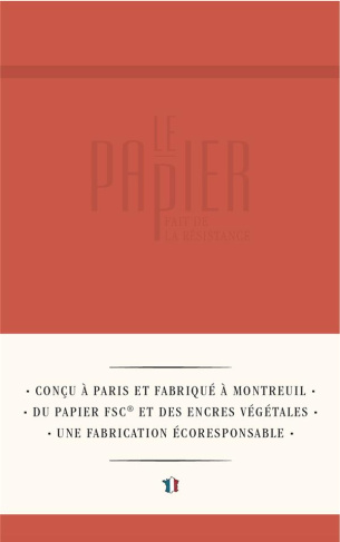 CARNET TOILE DU MARAIS A5 ROUGE COQUELICOT - LE PAPIER FAIT DE LA RESISTANCE