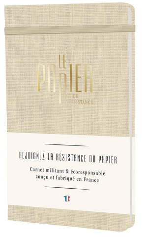 CARNET TOILE DU MARAIS A5 CREME - LE PAPIER FAIT DE LA RESISTANCE