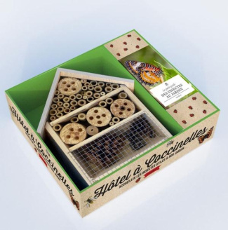Hôtel à coccinelles et autres insectes bienfaiteurs du jardin. Avec 1 petit guide pratique et 1 hôte