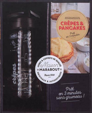 Le shaker à crêpes & pancakes. Coffret avec 1 shaker à crêpes et pancakes et 1 boule en fil inox