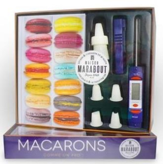 Coffret La fabrique à macarons. Le petit précis du macaron. Avec 1 poche à douilles, des ambouts, 1