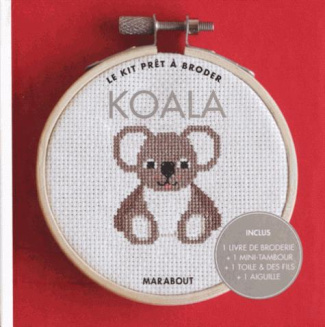 Koala. Inclus 1 livre de broderie   1 mini-tambour   1 toile & des fils   1 aiguille