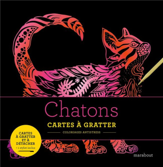 Chatons. Cartes à gratter avec un stylet inclus