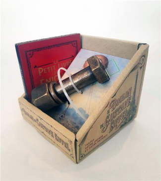Le boulon de Gustave Eiffel. Coffret avec 1 casse-tête en métal et 1 livre d'énigmes
