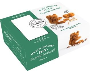 Ma box crochet DIY le petit écureuil. Avec 3 petites pelotes, 1 aiguillée de fil noir, 1 crochet, du