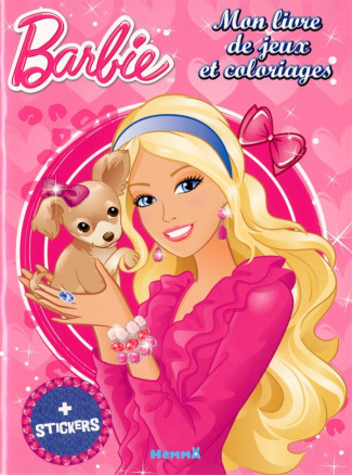 Barbie. Mon livre de jeux et coloriages   stickers