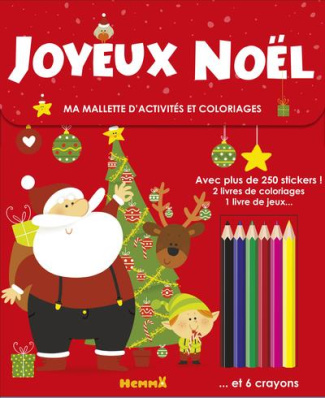Joyeux Noël. Ma mallette d'activités et coloriages avec 6 crayons